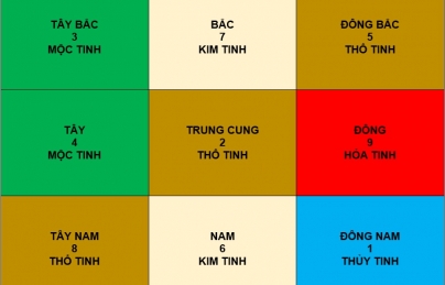 Cửu cung phi tinh năm Ất tỵ