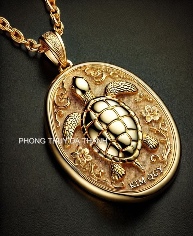 Mặt dây vàng kim quy tài lộc